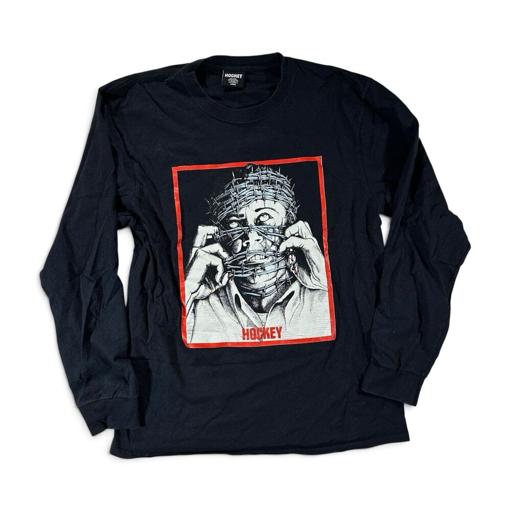 HOCKEY Skateboards (FA) Barbwire Long Sleeve Skate T-Shirt Black Large SOLD OUT